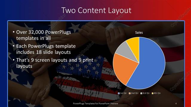 Two Content presentation slide layout