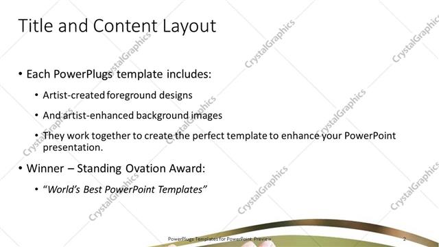 Title and Content presentation slide layout
