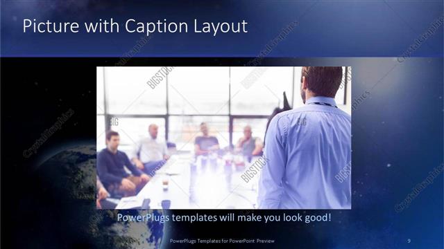 Picture with Caption presentation slide layout