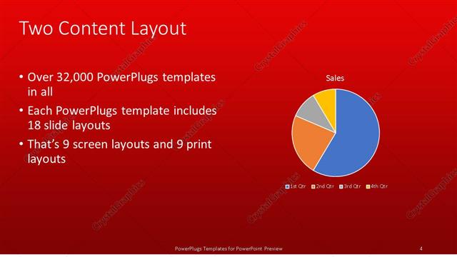 Two Content presentation slide layout