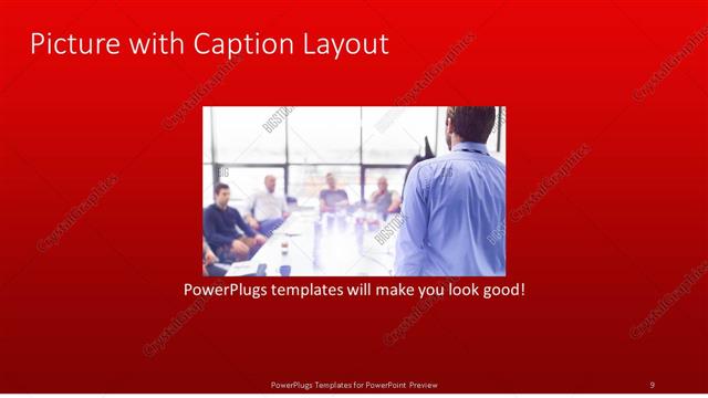 Picture with Caption presentation slide layout