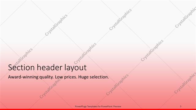 Section Header presentation slide layout