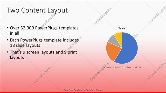 Two Content presentation slide layout