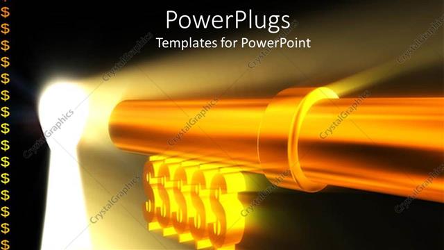  Presentation with unlock - Unlock keylock with golden dollar signs
