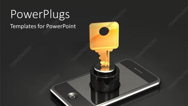  Presentation with security - Unlocking a phone with the help of a key