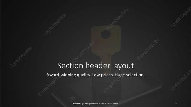 Section Header presentation slide layout