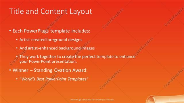 Title and Content presentation slide layout