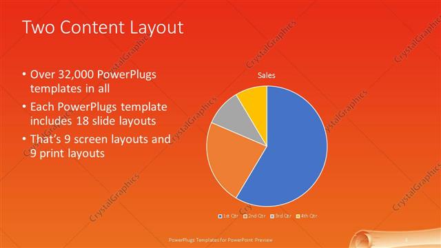 Two Content presentation slide layout
