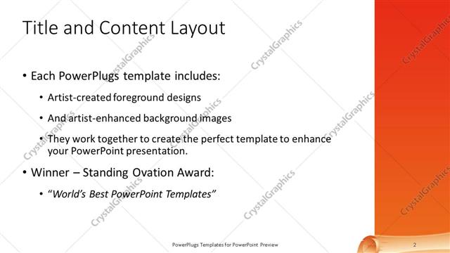 Title and Content presentation slide layout