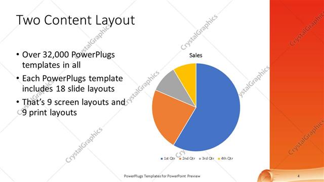 Two Content presentation slide layout
