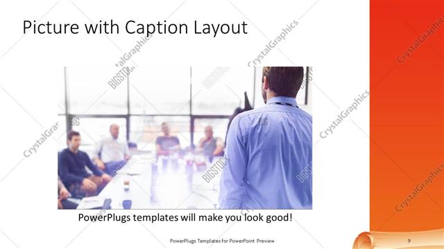 Picture with Caption presentation slide layout