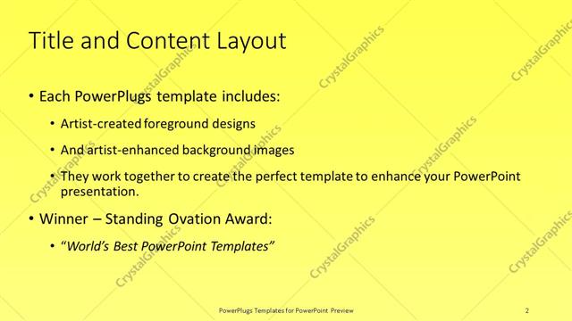 Title and Content presentation slide layout