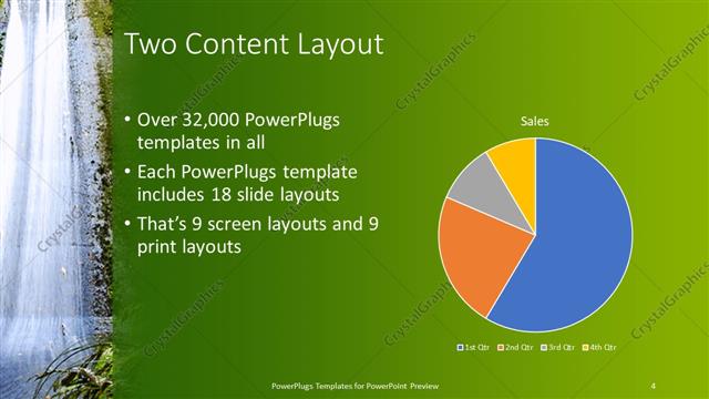Two Content presentation slide layout