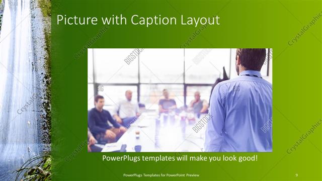 Picture with Caption presentation slide layout
