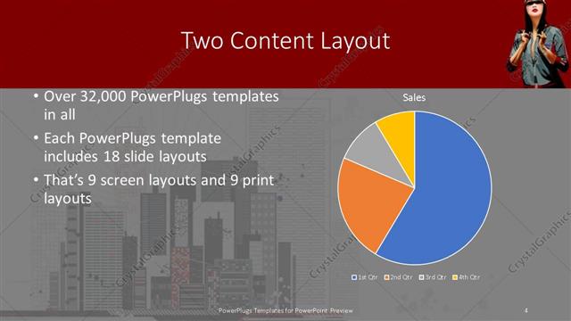 Two Content presentation slide layout