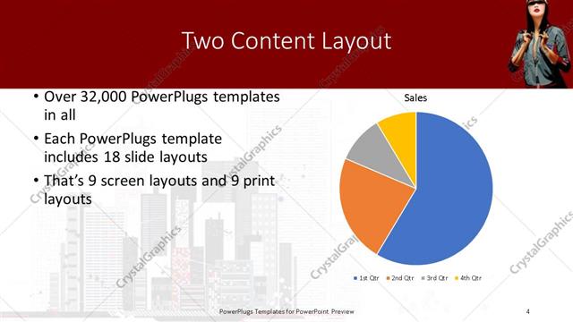 Two Content presentation slide layout