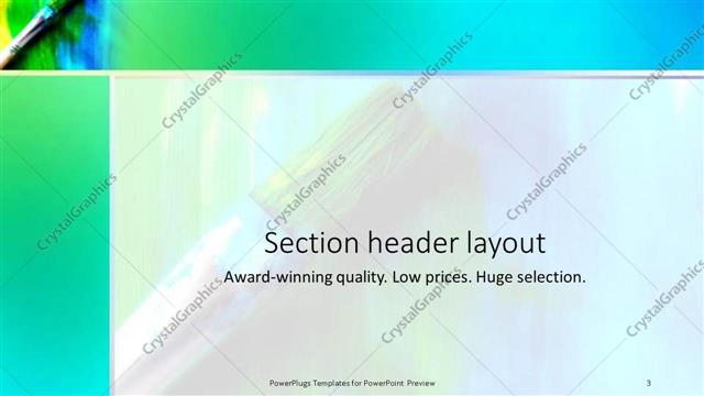Section Header presentation slide layout