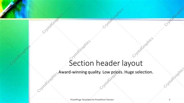 Section Header presentation slide layout