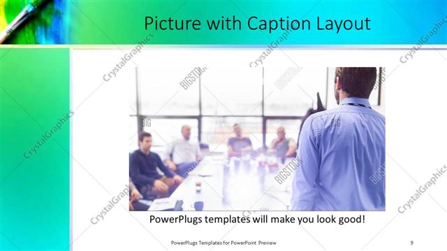 Picture with Caption presentation slide layout