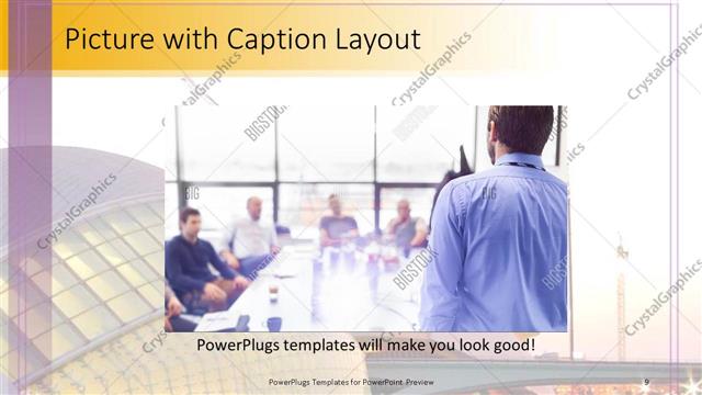 Picture with Caption presentation slide layout