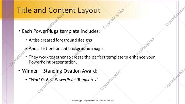 Title and Content presentation slide layout