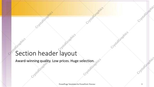 Section Header presentation slide layout