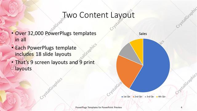 Two Content presentation slide layout