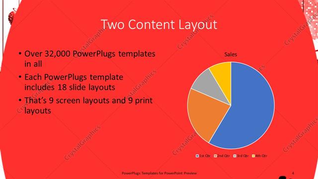 Two Content presentation slide layout
