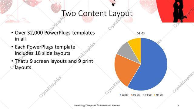 Two Content presentation slide layout
