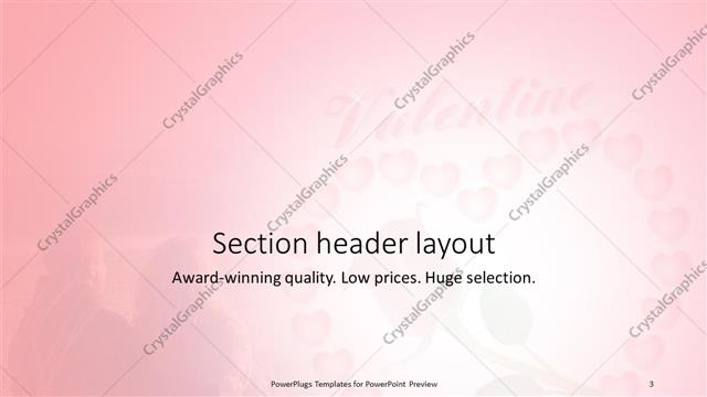 Section Header presentation slide layout