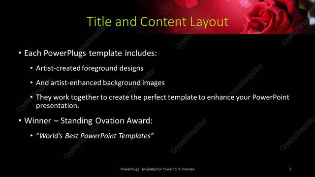 Title and Content presentation slide layout