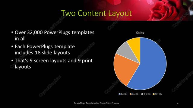 Two Content presentation slide layout