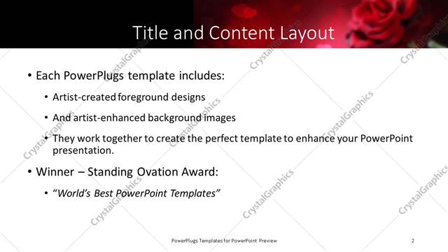 Title and Content presentation slide layout