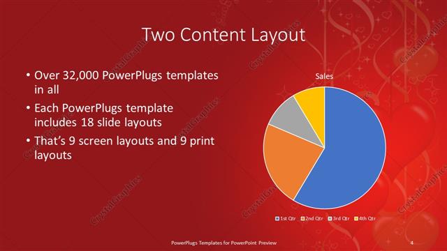Two Content presentation slide layout