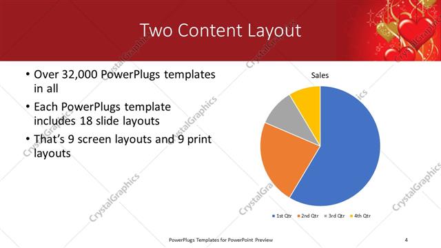Two Content presentation slide layout