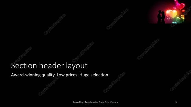 Section Header presentation slide layout