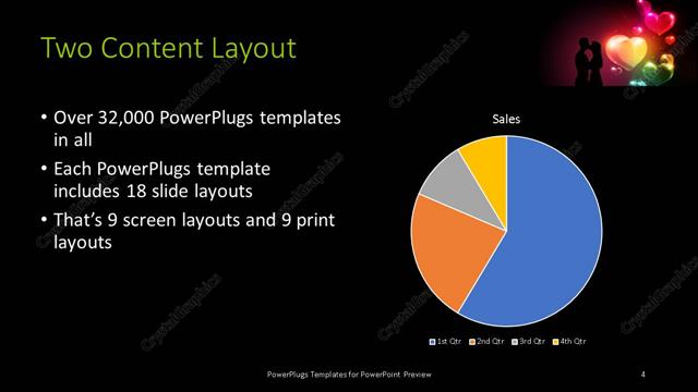 Two Content presentation slide layout