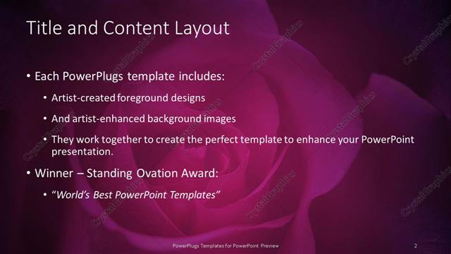 Title and Content presentation slide layout