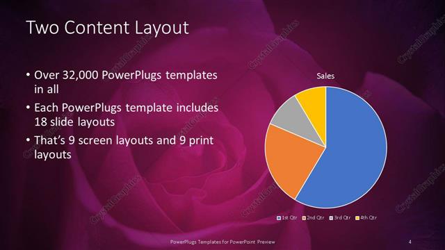Two Content presentation slide layout
