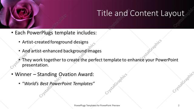 Title and Content presentation slide layout