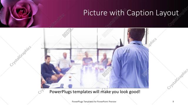 Picture with Caption presentation slide layout