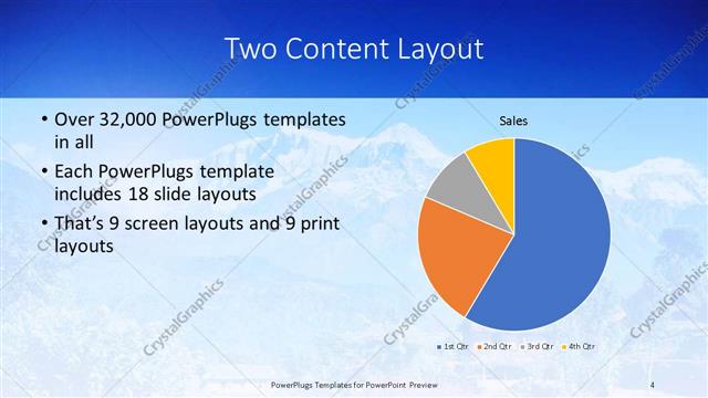 Two Content presentation slide layout