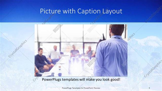 Picture with Caption presentation slide layout