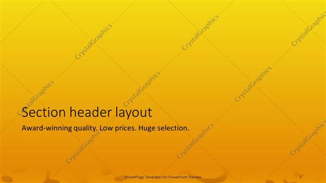 Section Header presentation slide layout