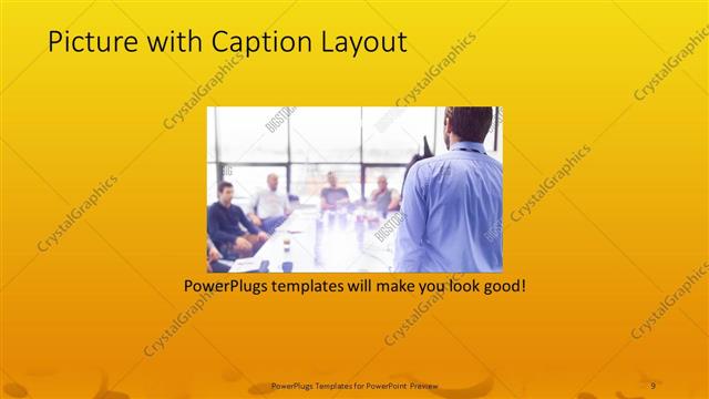Picture with Caption presentation slide layout