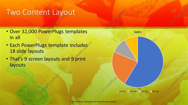 Two Content presentation slide layout