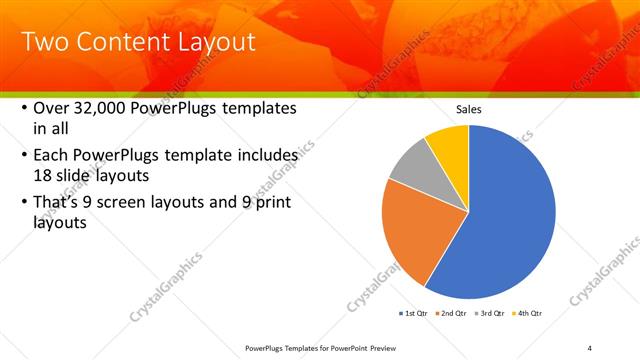 Two Content presentation slide layout