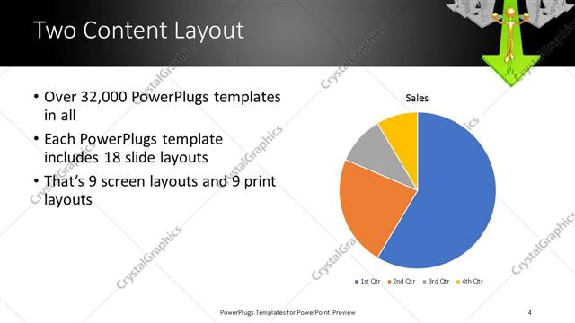 Two Content presentation slide layout