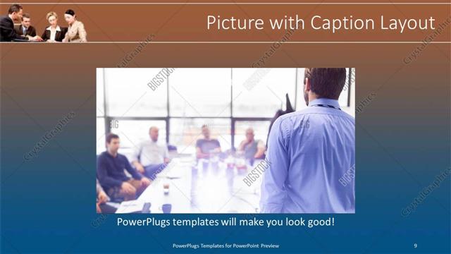 Picture with Caption presentation slide layout