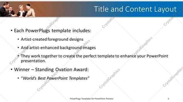Title and Content presentation slide layout